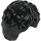 LEGO Schwarz Kurz Bushy Haar mit Links Scheitel  (3061 / 38798)