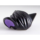 LEGO Black Short Hair with Bat Ears with Medium Lavender Hears (10891)