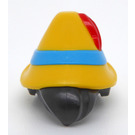 LEGO Schwarz Kurz Haar mit Quiff und Gelb Hut mit rot Feder (102040)