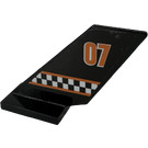 LEGO Black Shuttle Tail 2 x 6 x 4 with '07' and Checkered Pattern (Both Sides) Sticker (6239)