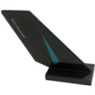 LEGO Black Shuttle Tail 2 x 6 x 4 with Dark Turquoise Triangle and 'AMG' on Both Side Sticker (6239)