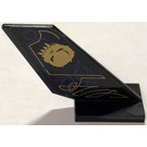 LEGO Black Shuttle Tail 2 x 6 x 4 with Gold Skull and Swirls (Right) Sticker (6239)