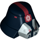 LEGO Zwart Sith Trooper Helm met Rood Stripe (11782)