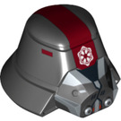 LEGO Schwarz Sith Trooper Helm mit Breit Rot Streifen (12762)