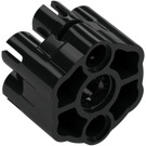 LEGO Schwarz Six Shooter Housing (Abgerundete Läufe) (77257)