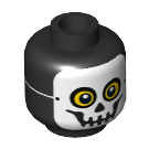 LEGO Black Skeleton Guy Minifigure Head (Recessed Solid Stud) (3626 / 22267)