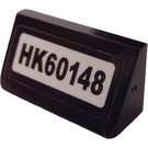 LEGO Black Slope 1 x 2 (31°) with "HK60148" Sticker (85984)