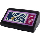 LEGO Noir Pente 1 x 2 (31°) avec Navigation System Autocollant (85984)