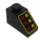 LEGO Noir Pente 1 x 2 (45°) avec Buttons et LEDs (3040)