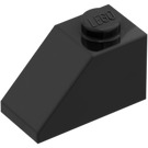 LEGO Zwart Helling 1 x 2 (45°) zonder Center Stud