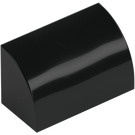 LEGO Black Slope 1 x 2 Curved (7134 / 37352)