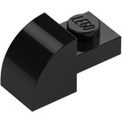 LEGO Black Slope 1 x 2 x 1 Curved with Plate (5841 / 7191)
