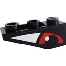 LEGO Black Slope 1 x 3 (25°) Inverted with Red Eye Right Sticker (4287)
