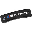 LEGO Black Slope 1 x 4 Curved Double with BMW and M-Sport Logos and ‘Motorsport’ Sticker