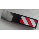 LEGO Black Slope 1 x 4 Curved with danger stripes 60026 (Right) Sticker (11153)