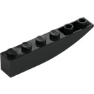 LEGO Svart Skråning 1 x 6 Buet Omvendt (41763 / 42023)