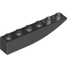 LEGO Black Slope 1 x 6 Curved Inverted (41763 / 42023)