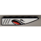 LEGO Schwarz Steigung 1 x 6 Gebogen Invertiert mit Hai Recht Aufkleber (41763)
