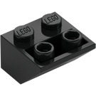 LEGO Negro Con pendiente 2 x 2 (45°) Invertido con espaciador plano debajo (3660)