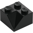 LEGO Black Slope 2 x 2 (45°) with Double Concave (Rough Surface) (3046 / 4723)