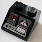 LEGO Noir Pente 2 x 2 (45°) avec Imperial Navette control Panneau Autocollant (3039)