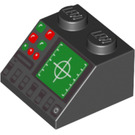 LEGO Svart Backe 2 x 2 (45°) med Radar Control Panel (46097 / 56570)