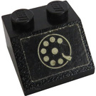 LEGO Noir Pente 2 x 2 (45°) avec Telephone Autocollant (3039)