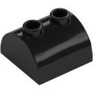 LEGO Black Slope 2 x 2 Curved with 2 Studs on Top (30165)