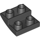 LEGO Black Slope 2 x 2 x 0.7 Curved Inverted (32803)