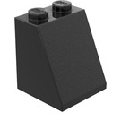 LEGO Schwarz Steigung 2 x 2 x 2 (65°) ohne Unterrohr (3678)