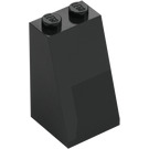 LEGO Negro Con pendiente 2 x 2 x 3 (75°) (Espigas sólidas) (98560)