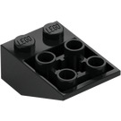 LEGO Black Slope 2 x 3 (25°) Inverted with Connections between Studs (2752 / 3747)