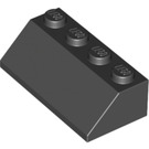 LEGO Black Slope 2 x 4 (45°) with Smooth Surface (3037)