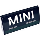 LEGO Schwarz Steigung 2 x 4 Gebogen mit Mini und Sponsor Names Aufkleber mit Unterrohren (88930)