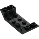 LEGO Svart Backe 2 x 6 (45°) Dubbel Omvänd med Open Centrum (22889)