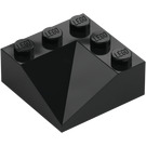 LEGO Musta Luiska 3 x 3 (25°) Kaksinkertainen Concave (99301)