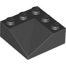 LEGO Zwart Helling 3 x 3 (25°) Dubbele Concave (99301)
