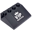LEGO Black Slope 3 x 4 (25°) with VIP Service Sticker (3297)