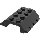 LEGO Musta Luiska 4 x 4 (45°) Kaksinkertainen jossa Sarana (4857)