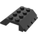 LEGO Black Slope 4 x 4 (45°) Double with Hinge (4857)