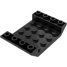 LEGO Zwart Helling 4 x 6 (45°) Dubbele Omgekeerd met Open Midden zonder gaten (30283 / 60219)
