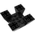 LEGO Černá Sklon 6 x 6 x 2 (65°) Převrácený Quadruple (30373)