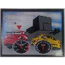 LEGO Zwart Helling 6 x 8 (10°) met Auto Game Screen Sticker (3292 / 4515)