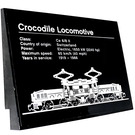 LEGO Zwart Helling 6 x 8 (10°) met Krokodil Locomotive Specs Sheet Sticker (4515)
