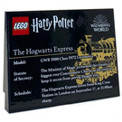 LEGO Noir Pente 6 x 8 (10°) avec Harry Potter Wizarding World The Hogwarts Express Autocollant (3292)