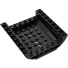 LEGO Svart Backe 8 x 8 x 2 Böjd Omvänd Dubbel (54091)