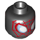 LEGO Schwarz Spider-Man (Miles Morales) Minifigure Kopf (Einbau-Vollbolzen) (3626 / 21594)