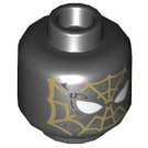 LEGO Black Spiderman Minifigure Head (Recessed Solid Stud) (3626 / 80446)