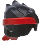 LEGO Zwart Spiky Haar met Rood Hairband (66912 / 100936)