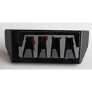 LEGO Black Spoiler with Handle with Silver Air Intake and Reddish Brown Splatters Sticker (98834)